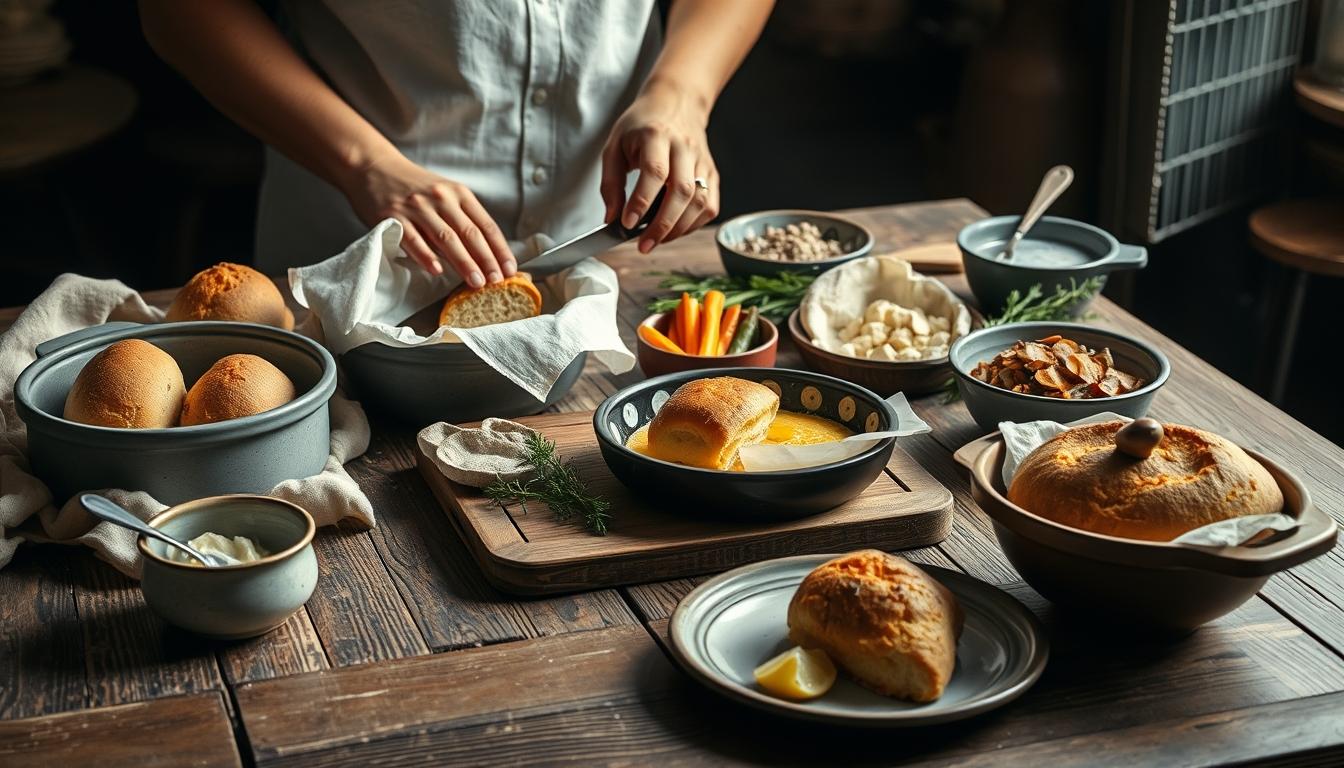 Comforting family dinner served at home